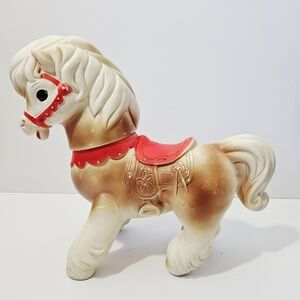 1961 Edward Mobley Arrow Rubber Horse Toy Closing Sleepy Eye
